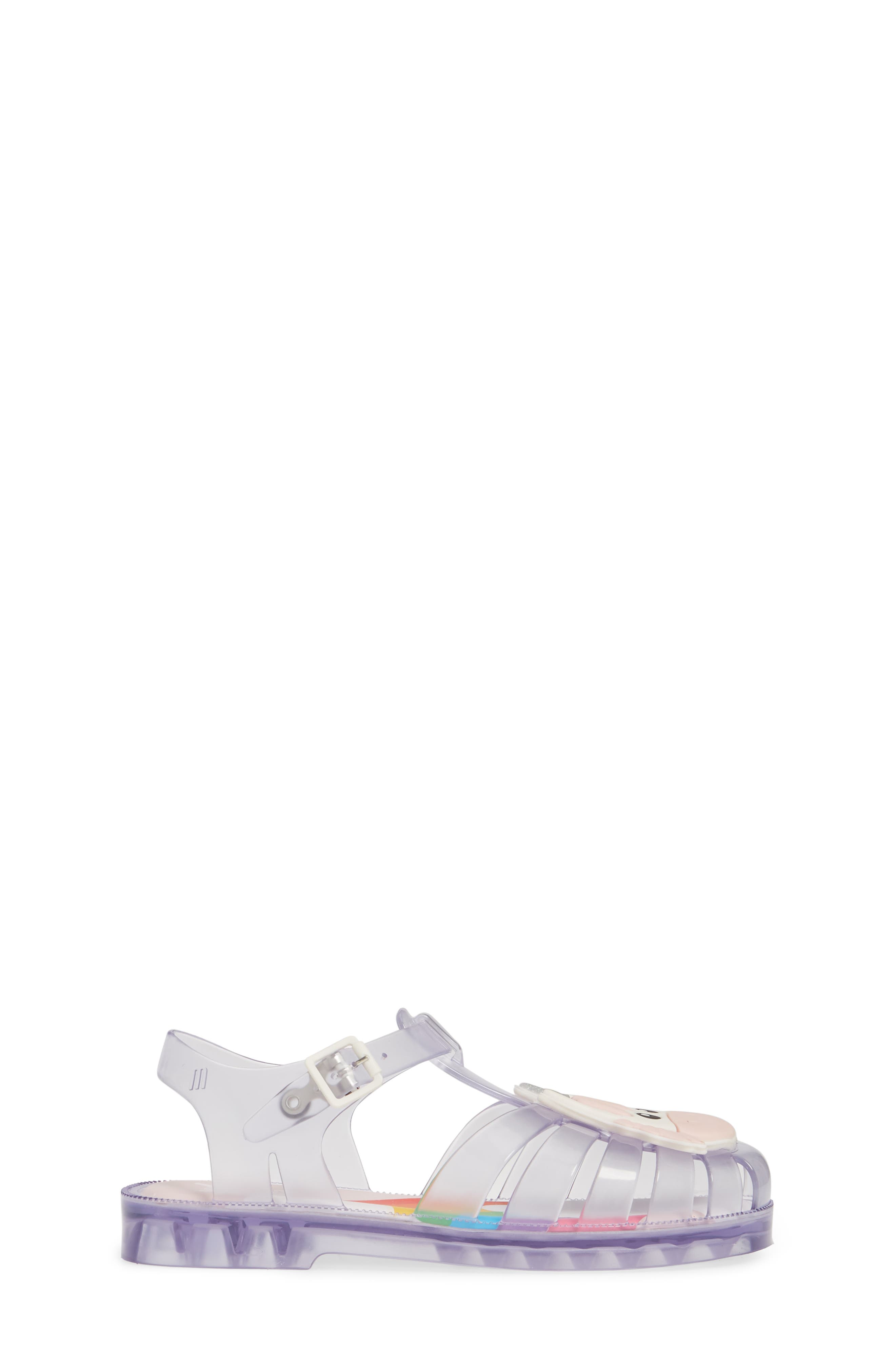 Mel by Melissa Possession Unicorn Glitter Sandal, Alternate, color, 