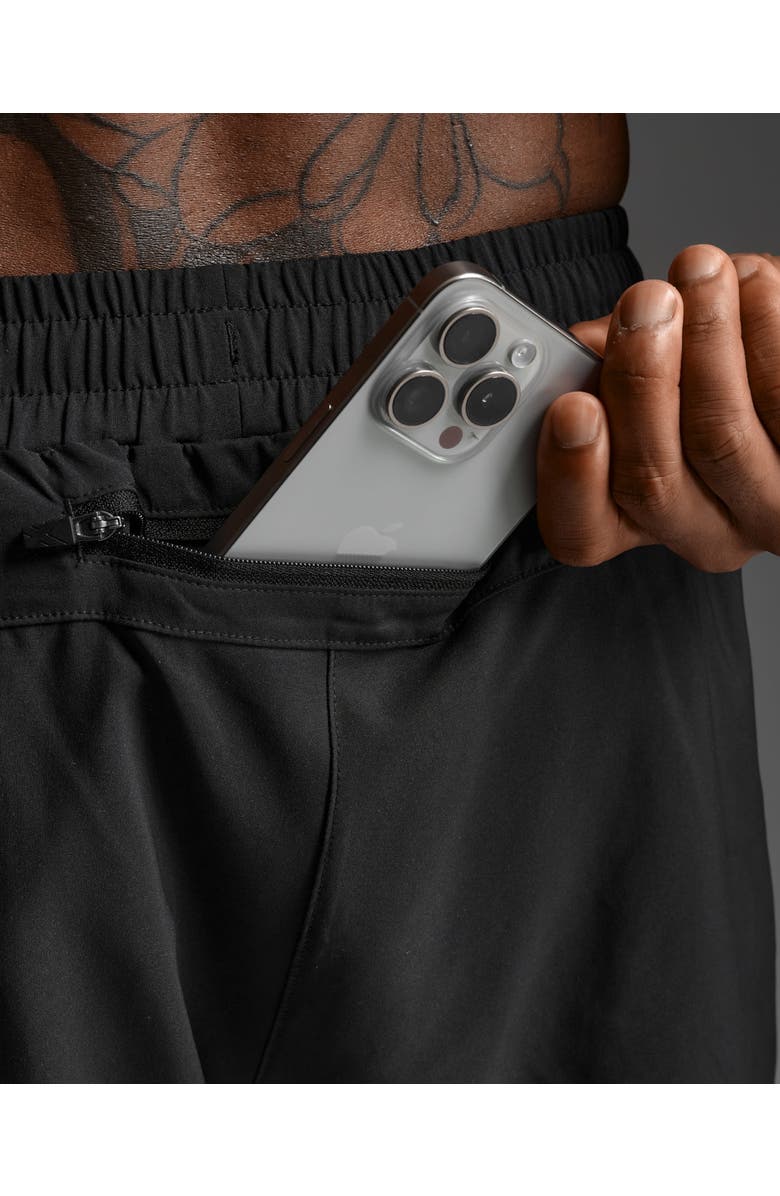 2XU Aero 5 Inch Shorts, Alternate, color, Black/Silver Reflective