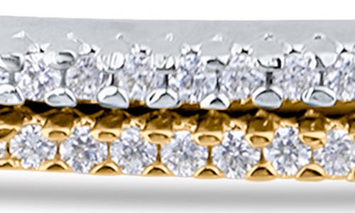 Jardin Set Of 2 Two-tone Pavé Cubic Zirconia Bangle Bracelets In Gold