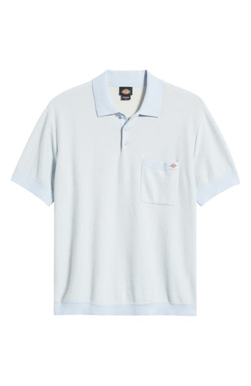 Dickies Rocky Textured Cotton Polo In Blue