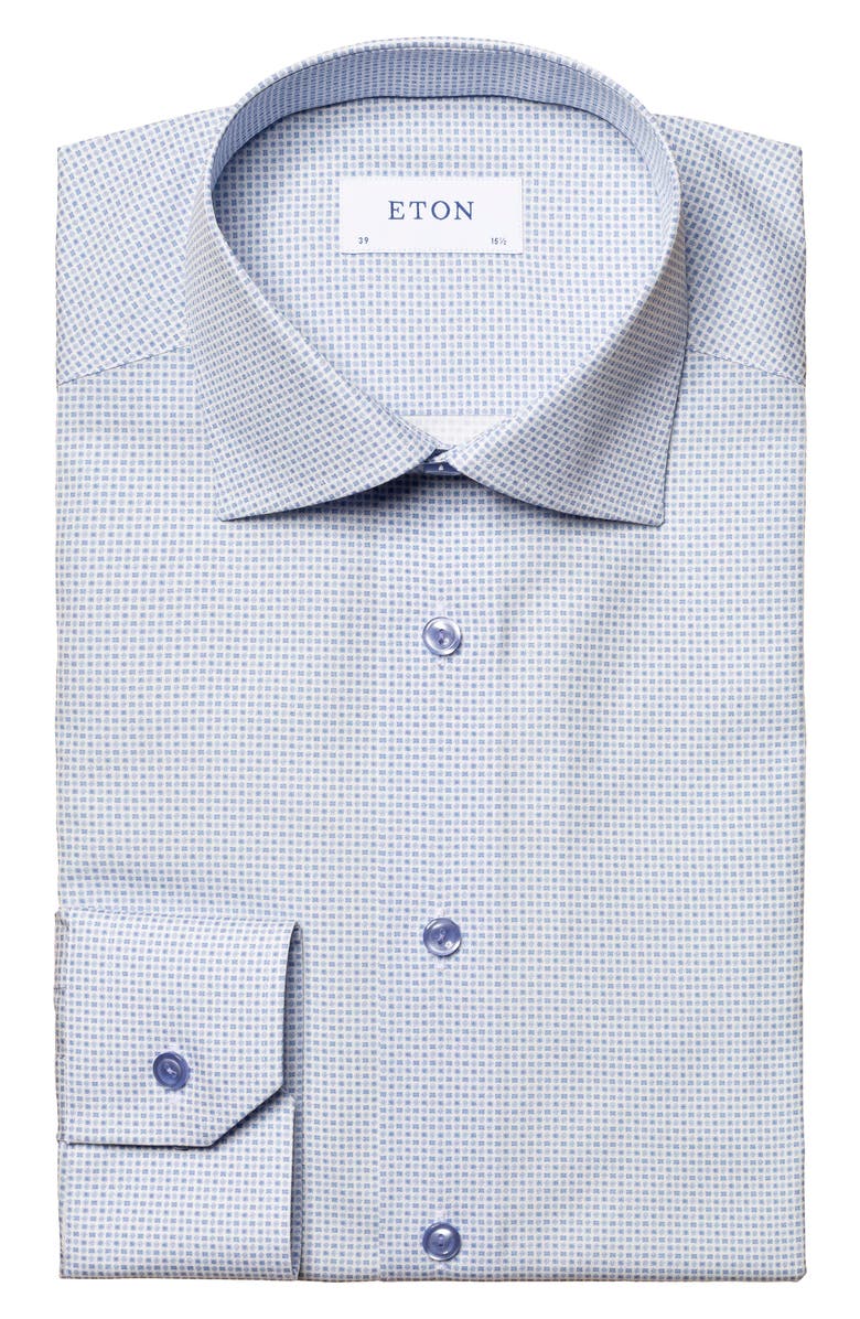 Eton Slim Fit Medallion Print Shirt, Main, color, 