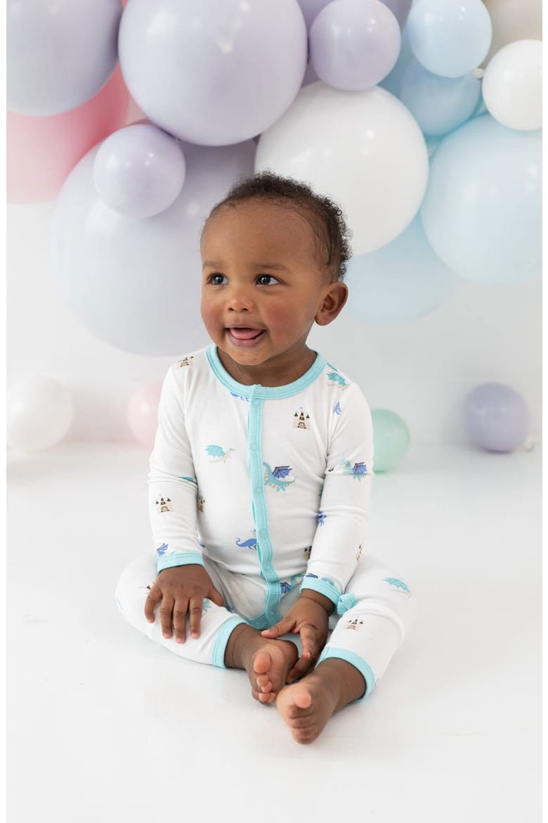 Dragon Print Snap Up Romper, Alternate, color, DRAGON
