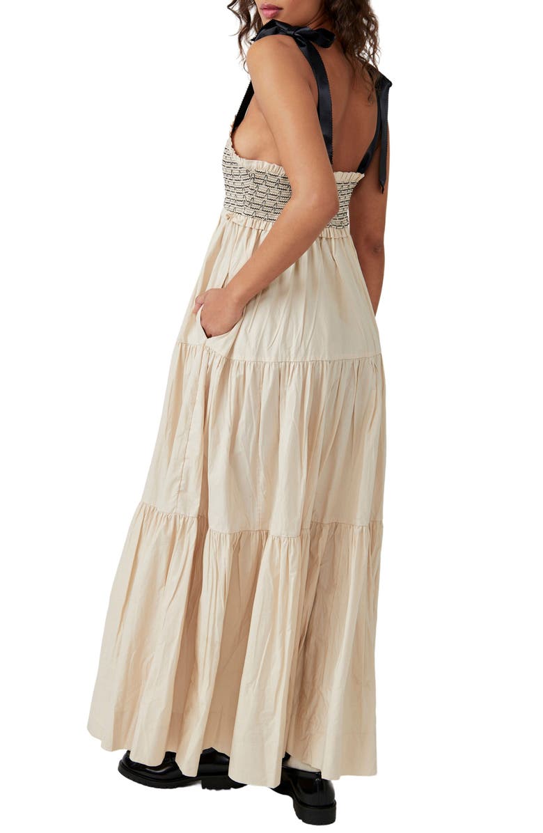 Free People Bluebell Smocked Bodice Tiered Maxi Sundress, Alternate, color,