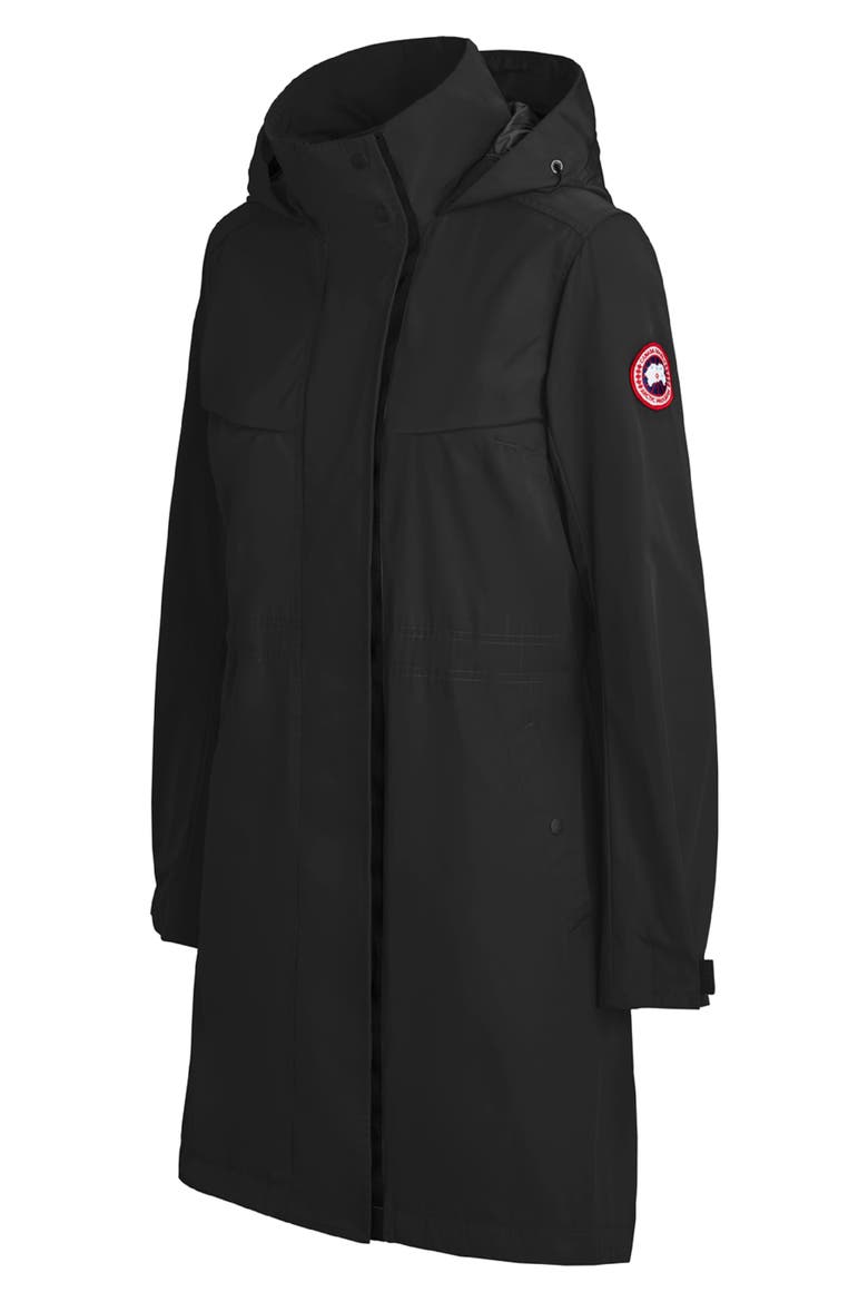 Belcarra Water Resistant Hooded Jacket, Alternate, color, BLACK - NOIR