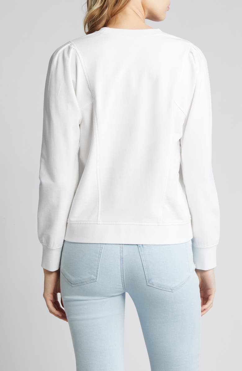 Caslon<sup>®</sup> Seam Accent Cotton Sweatshirt, Alternate, color,