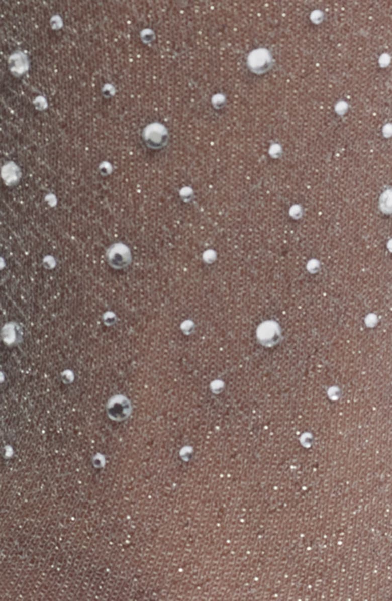 Nordstrom Rhinestone Metallic Quarter Socks, Alternate, color, Grey Dapple