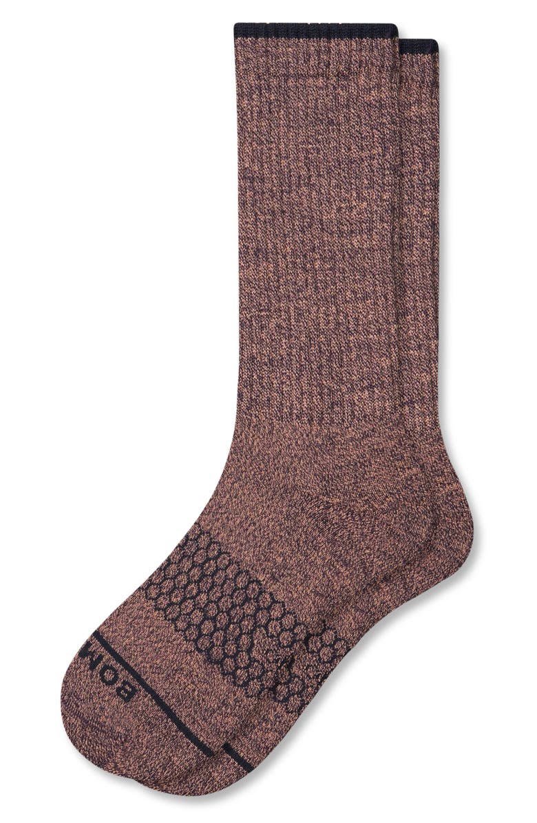 Bombas Merino Wool Blend Crew Socks, Main, color, Bright Cantaloupe