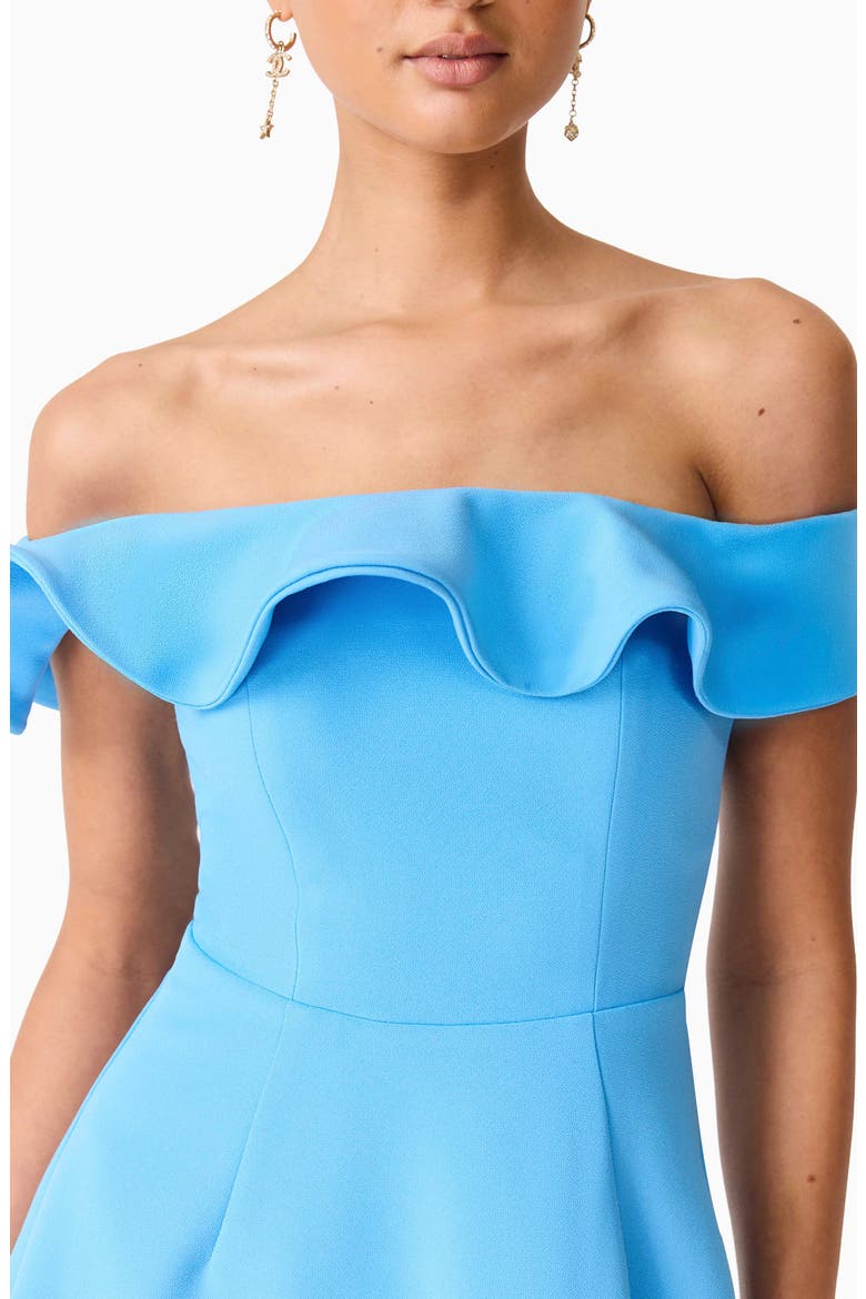 Dali Off the Shoulder Midi Dress, Alternate, color, BLUE
