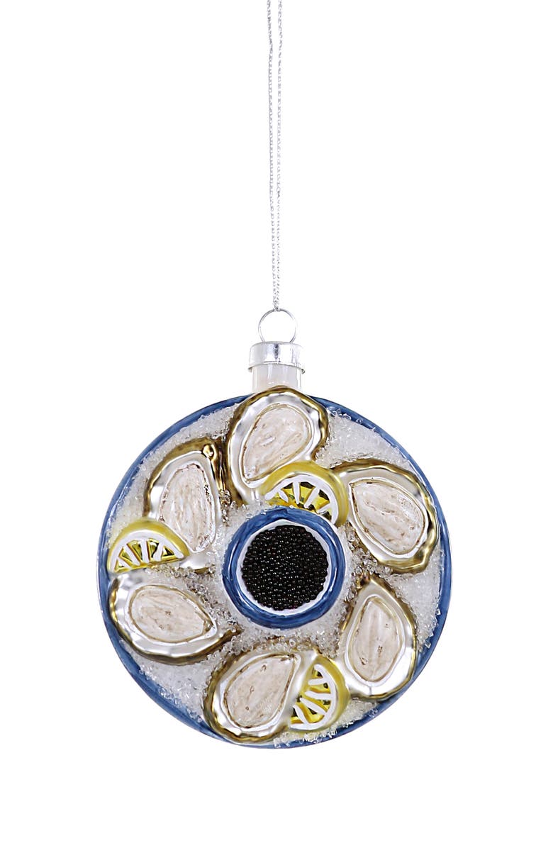 Cody Foster & Co. Plated Oyster Glass Ornament, Main, color, Multi