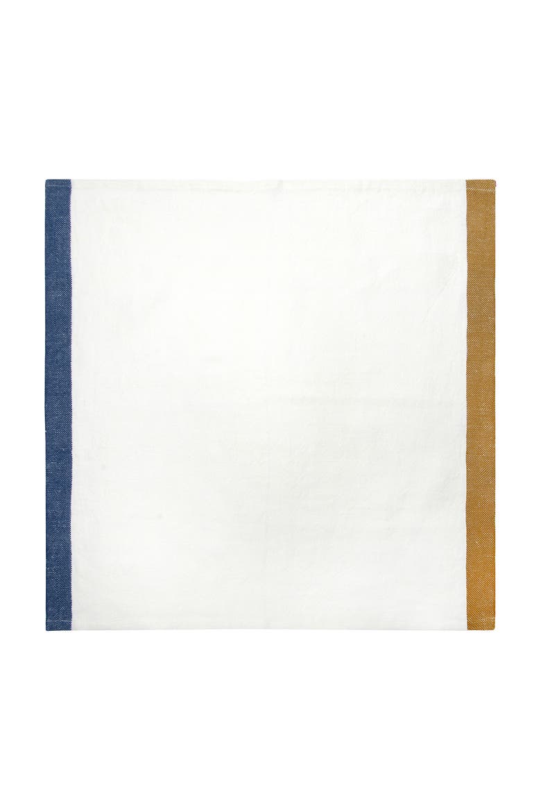 Paris White Napkins - Set of 4, Alternate, color, Blue, Mustard 20" x 20"
