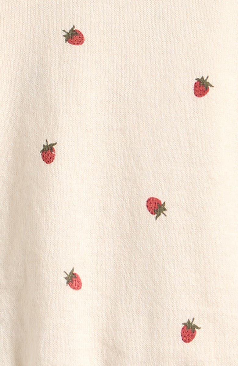 Little Planet Strawberry Print Top & Bloomers Set, Alternate, color, Cream Strawberries