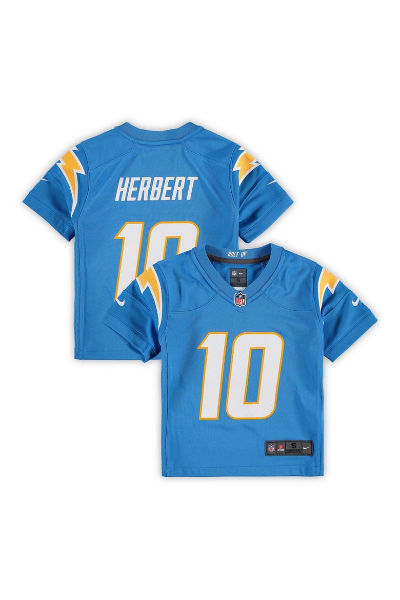 Preschool Nike Justin Herbert Powder Blue Los Angeles Chargers Game Jersey, Alternate, color, POWDER BLUE