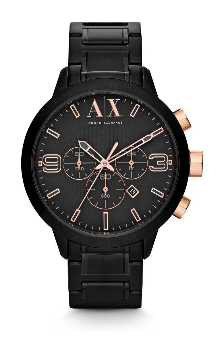 Round Chronograph Bracelet Watch, 47mm, Main, color, NO COLOR