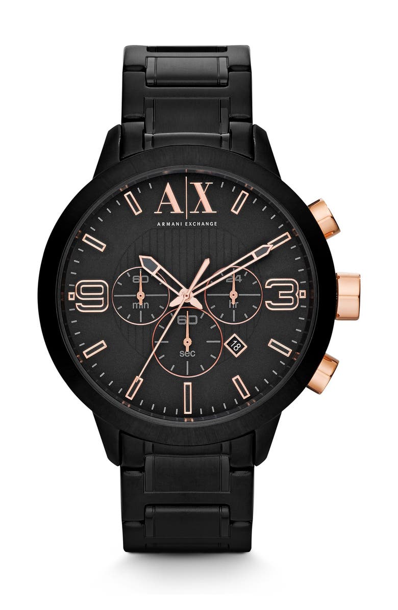 AX Armani Exchange Round Chronograph Bracelet Watch, 47mm, Main, color, 