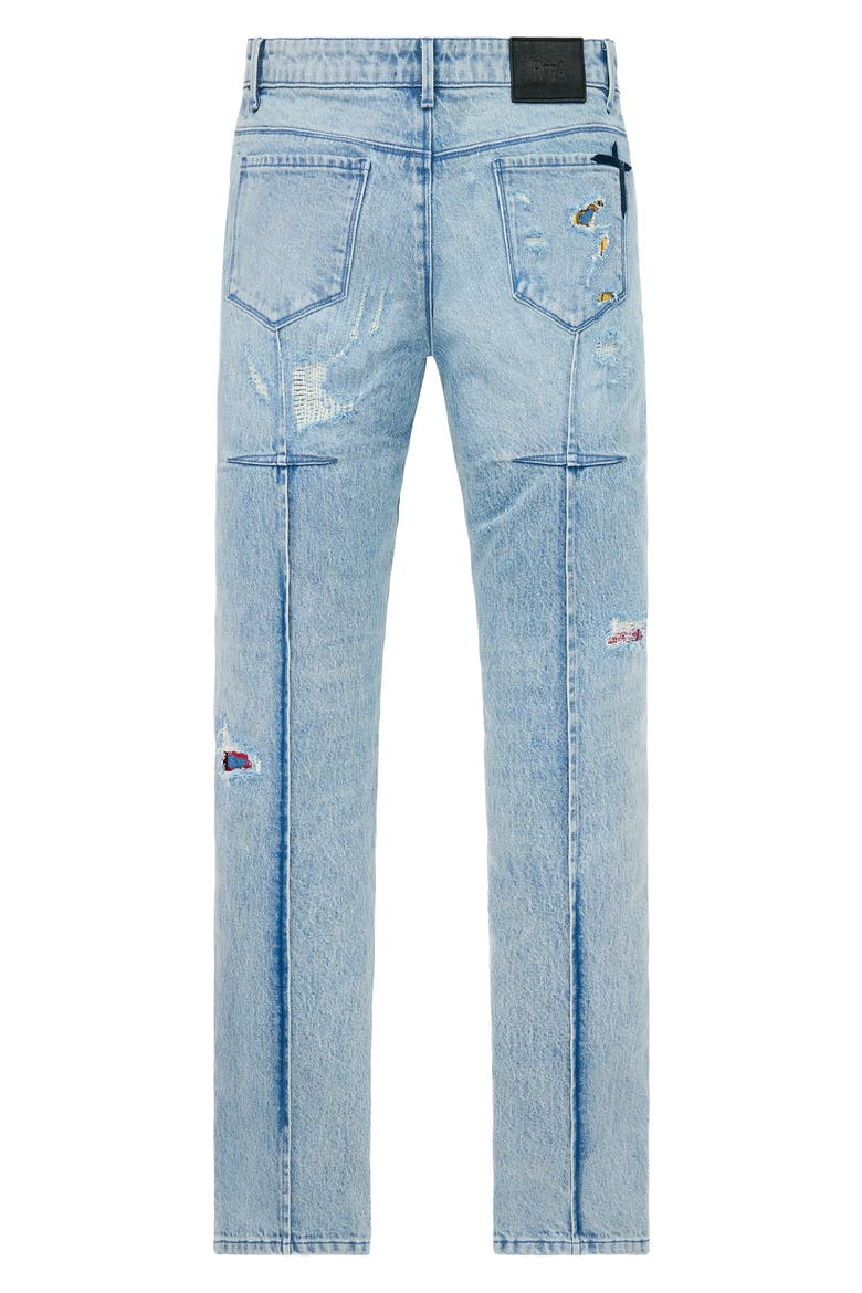 Clayton Rip & Repair Skinny Jeans, Alternate, color, FRAYED INDIGO