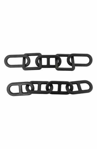 Set of 2 Wooden Chain Link Sculptures