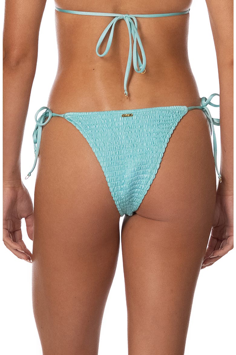 Indigo Veil Sunflash Smocked Side Tie Bikini Bottoms, Alternate, color, LIGHT PASTEL BLUE