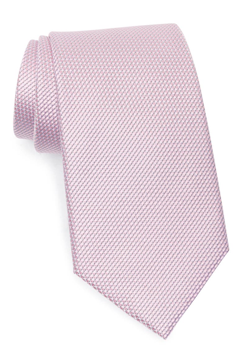Textured Silk Tie, Main, color, PINK