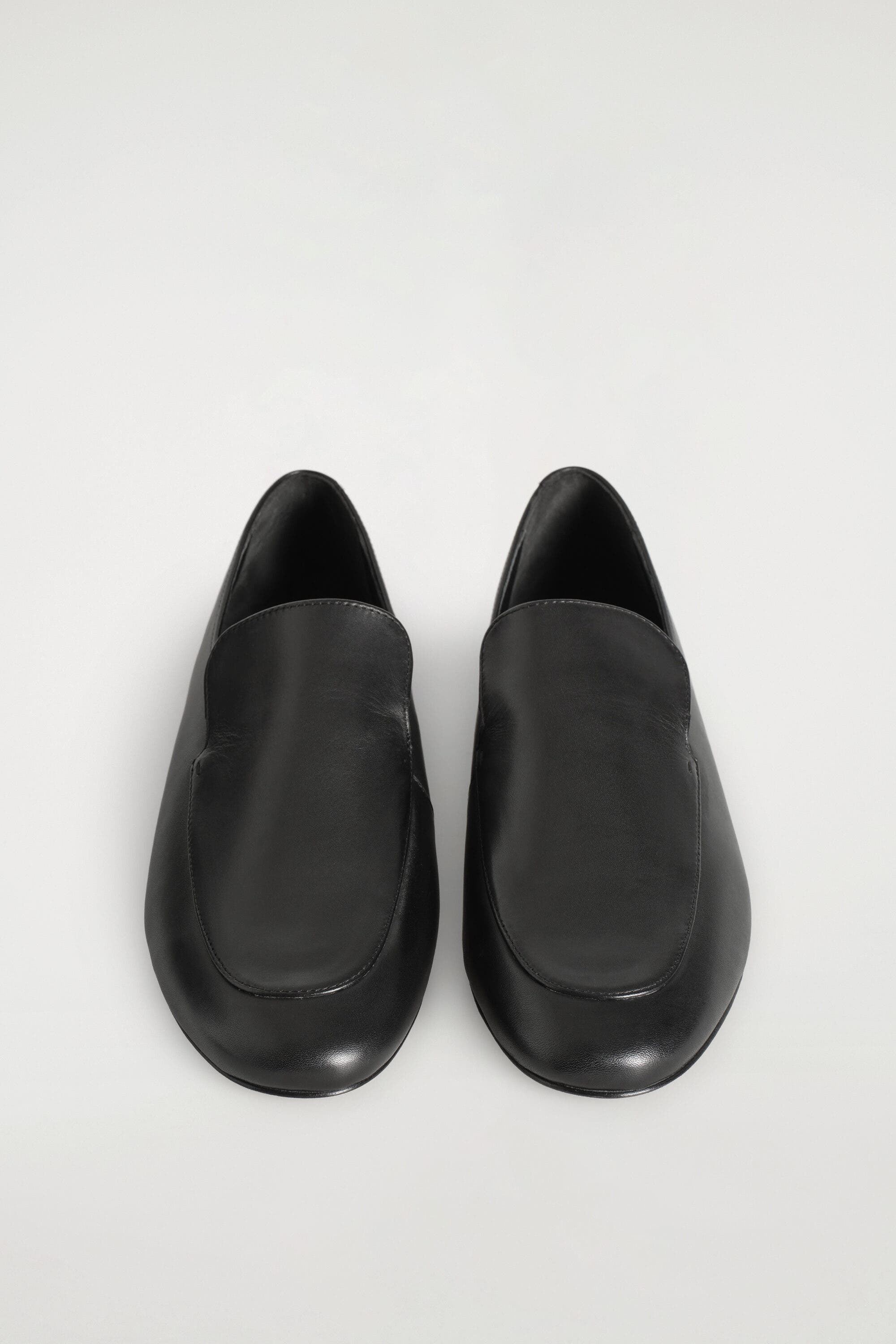 Leather Loafers, Alternate, color, BLACK