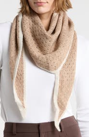 Vince Camuto Contrast Trim Triangle Scarf