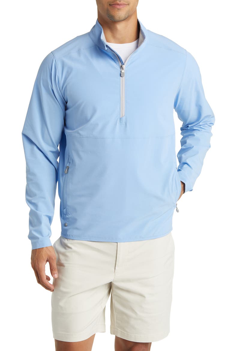Crown Crafted Flex Adapt Half Zip Pullover, Main, color, TAHOE BLUE