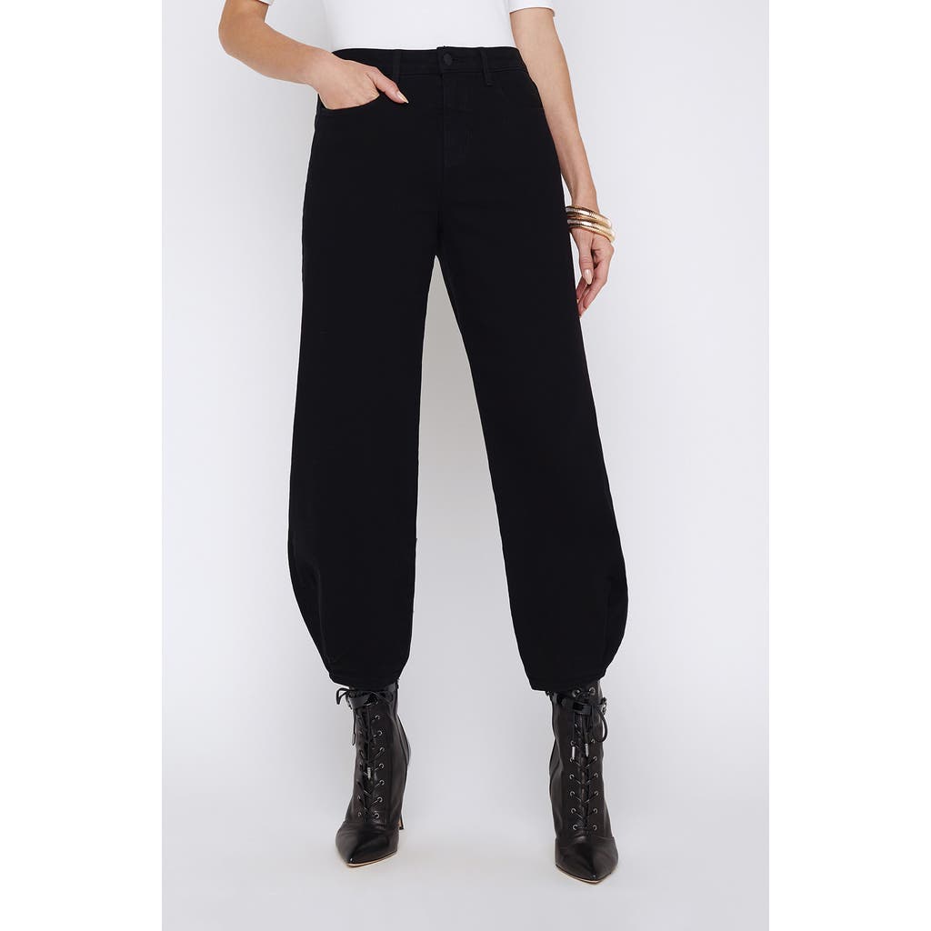 L'agence Krista High Waist Barrel Jeans In Saturated Black