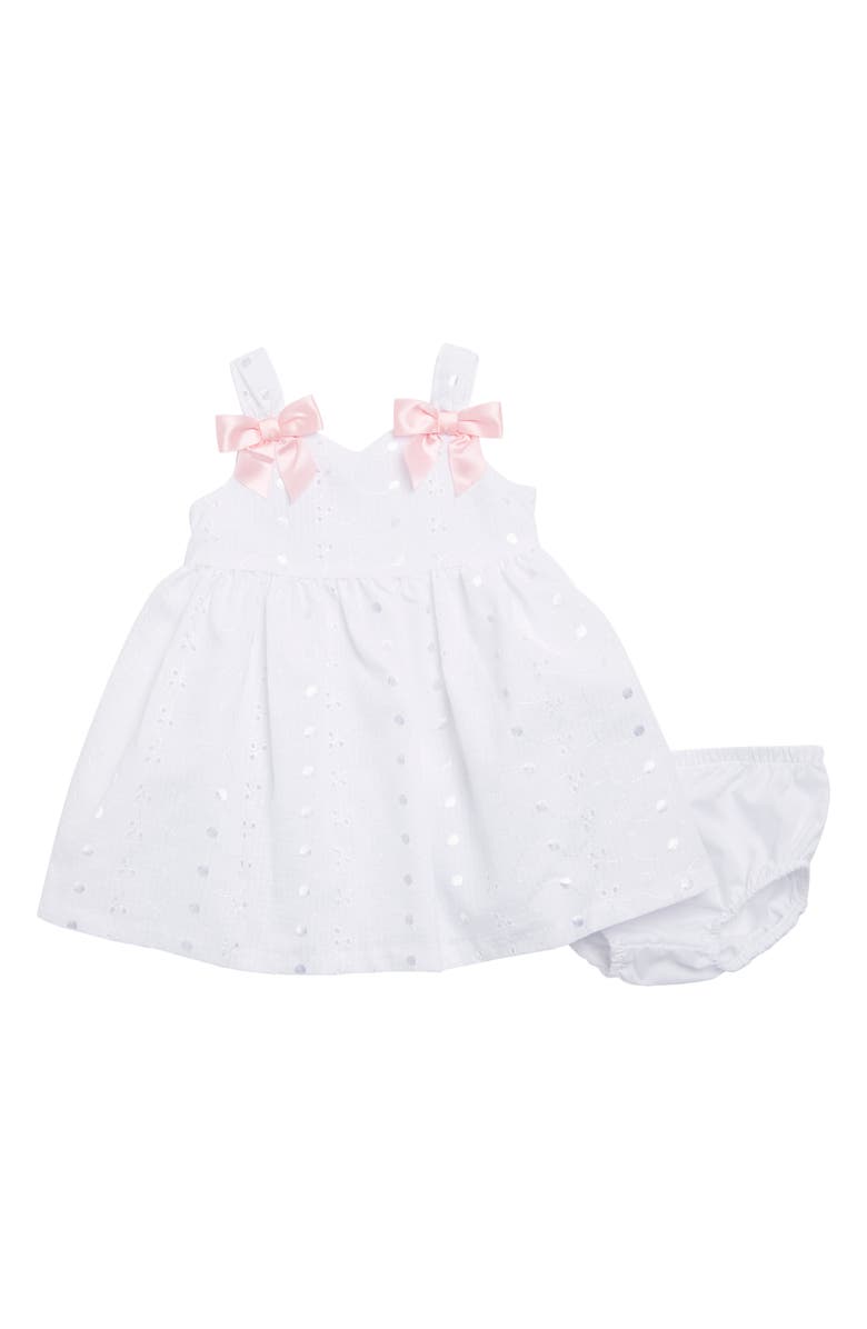 Bonnie Jean Gingham Eyelet Dress, Main, color,