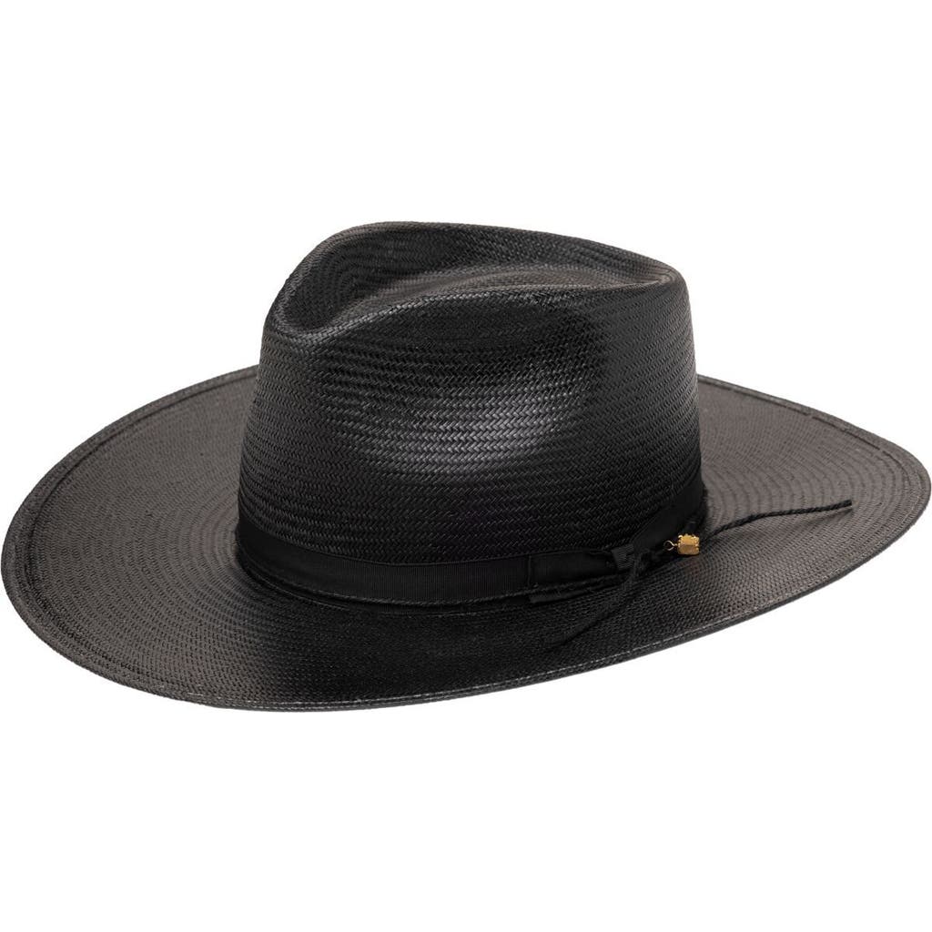 Stetson Jw Marshall Straw Hat In Black