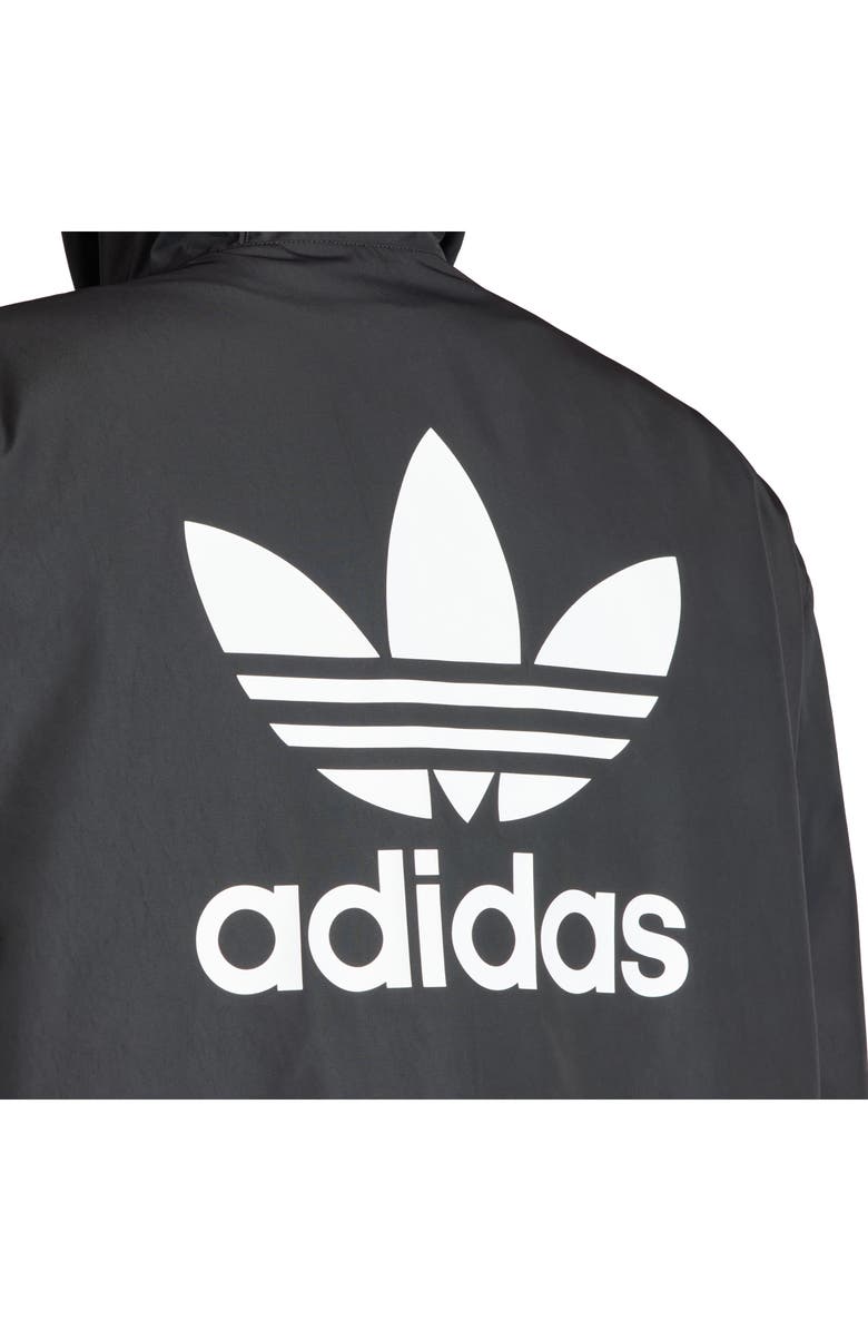 adidas Originals Oversize Adicolor Trefoil Hooded Windbreaker, Alternate, color, 