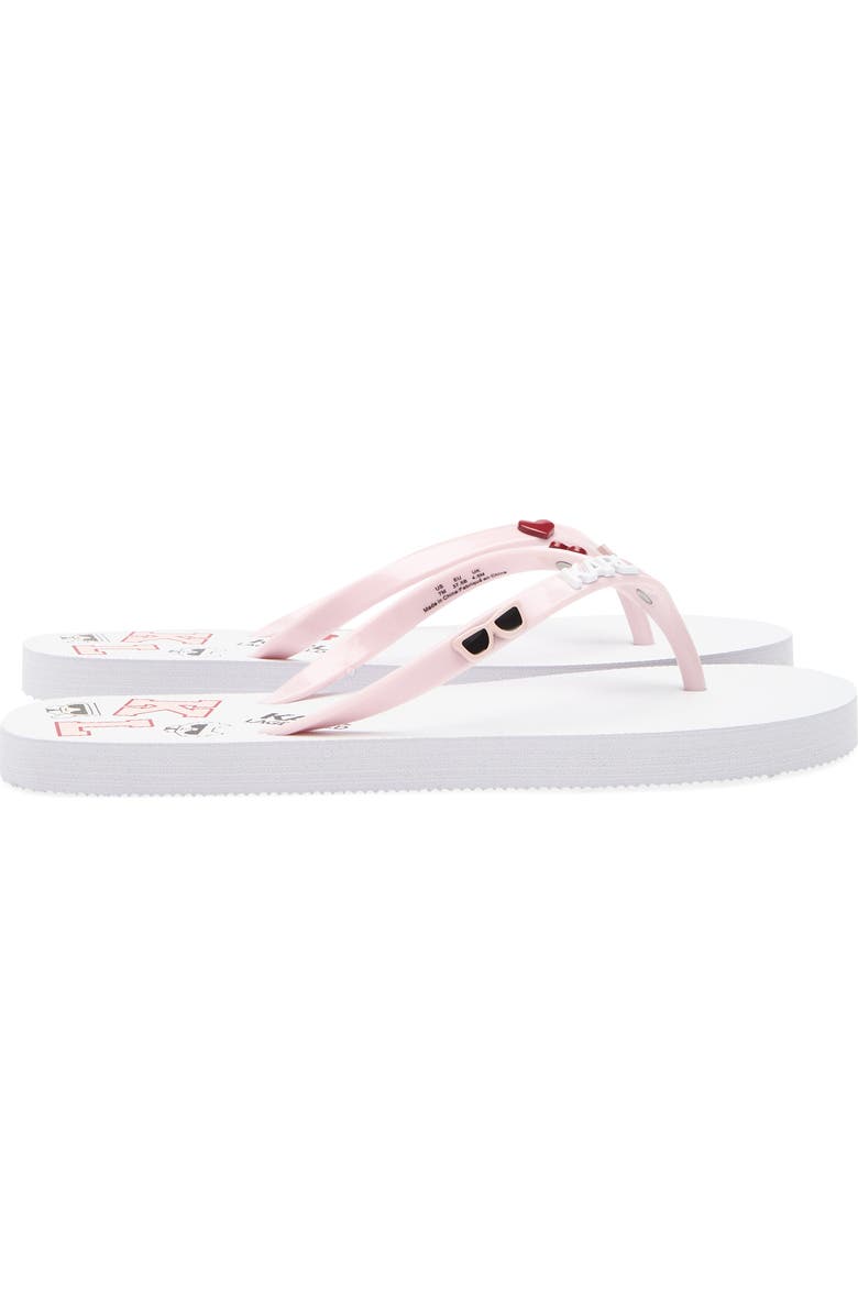 KARL LAGERFELD PARIS Zamir Flip Flop Sandal, Alternate, color, White