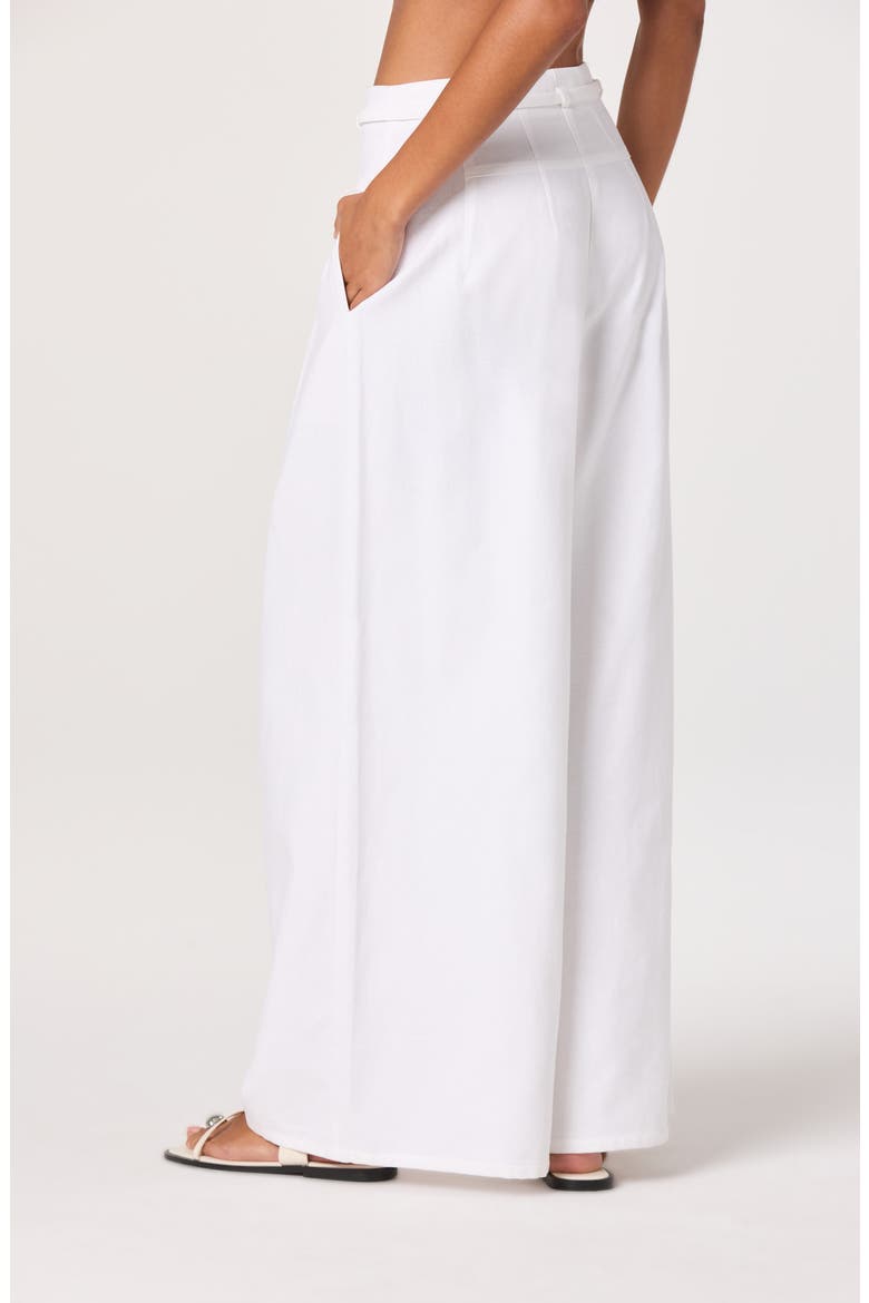Aiden Belted Wide Leg Pants, Alternate, color, WHITE