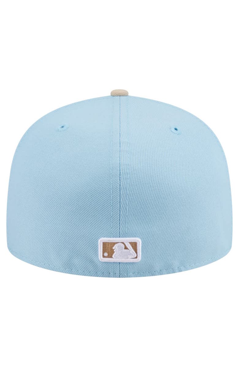 New Era Men's New Era Light Blue/Cream New York Yankees Two-Tone Color Pack A-Frame 59FIFTY Fitted Hat, Alternate, color, Light Blue