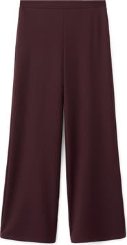MANGO Elastic Waist Straight Leg Suit Pants