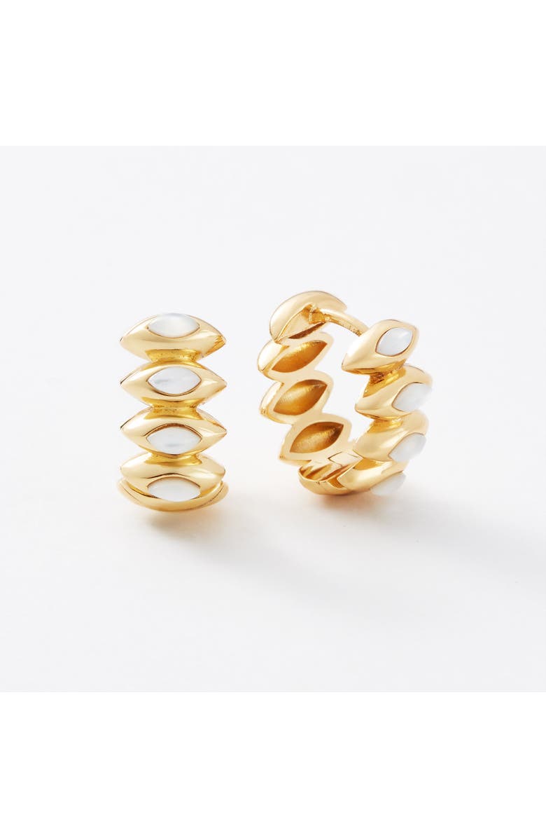 Sara Patino Jasmine Reversible Pearl and Gold Hoop Earrings, Alternate, color, Gold