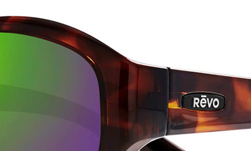 Revo Grace Petite 57mm Polarized Oval Sunglasses In Green
