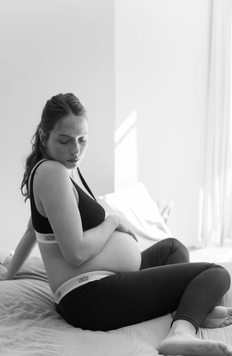 Cache Coeur Life Maternity legging, Alternate, color, Black