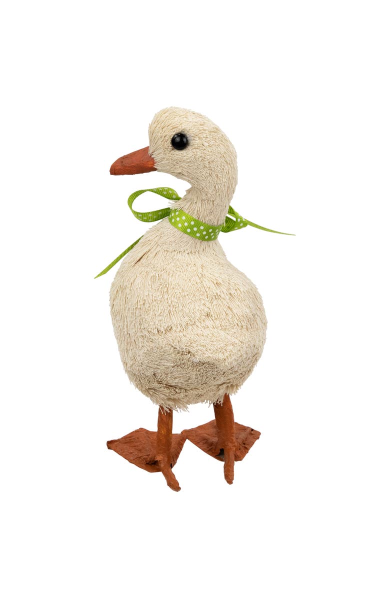 Northlight Duck with Polka-Dot Bow Easter Decoration - 8", Alternate, color, 