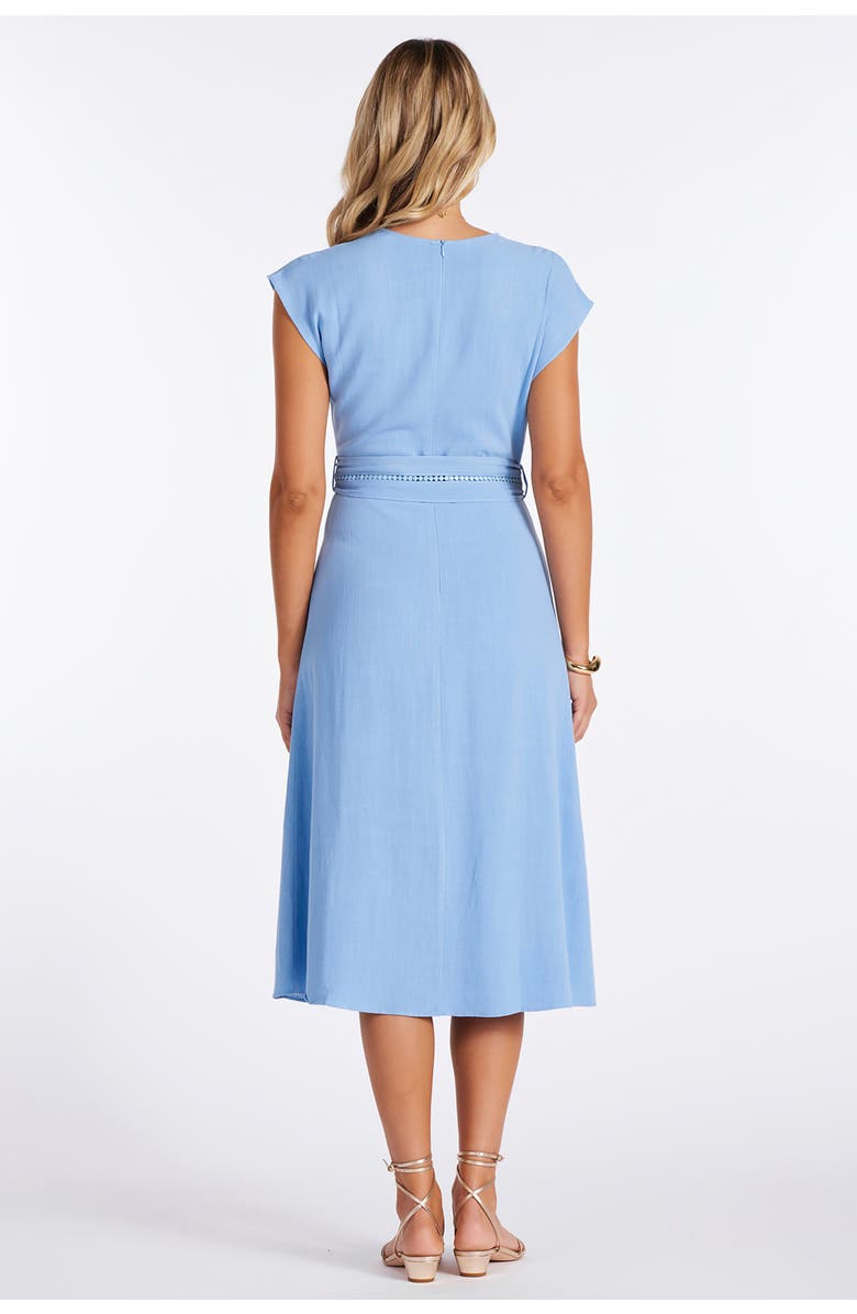 Bishop + Young Salerno Trim Detail Dress, Alternate, color, Coastal Blue