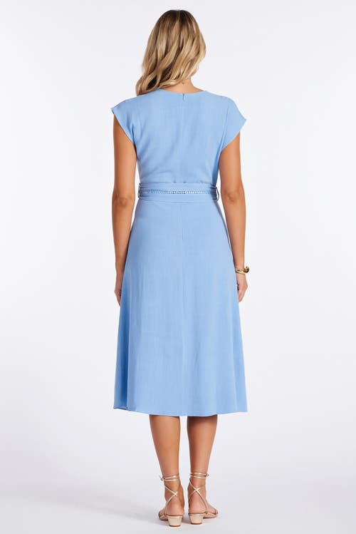 Bishop + Young Salerno Trim Detail Dress In Blue