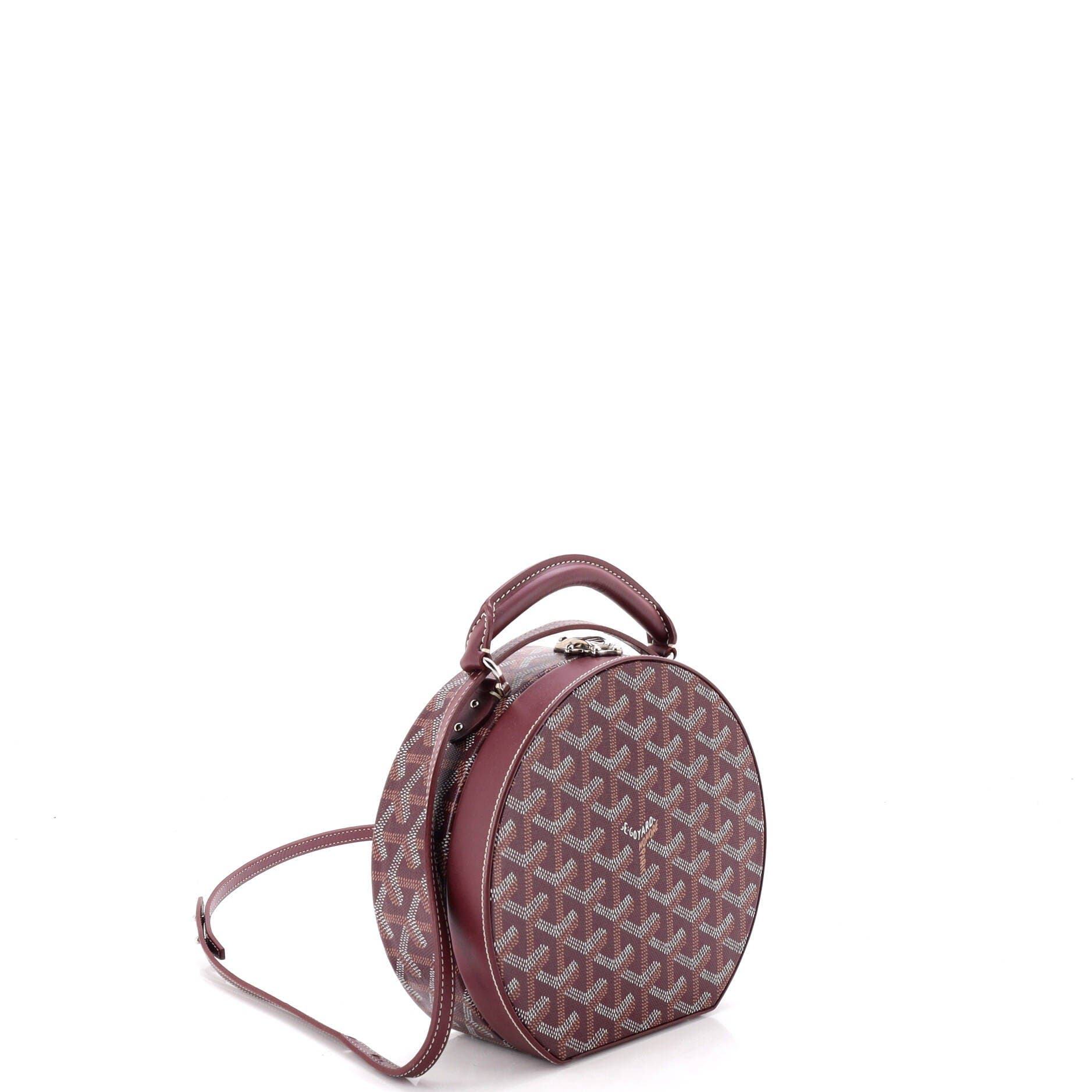 Alto Hatbox Bag Coated Canvas, Alternate, color, Burgundy