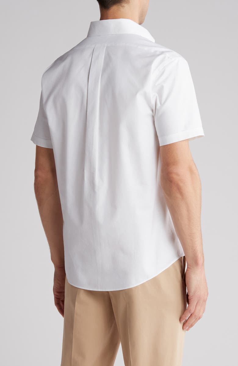 Brooks Brothers Non-Iron Regular Fit Oxford Stretch Short Sleeve Shirt, Alternate, color, 