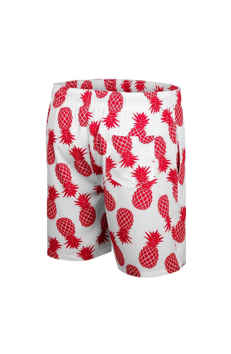 COLOSSEUM Men's Colosseum White Louisville Cardinals Pineapples Swim Shorts, Alternate, color, White