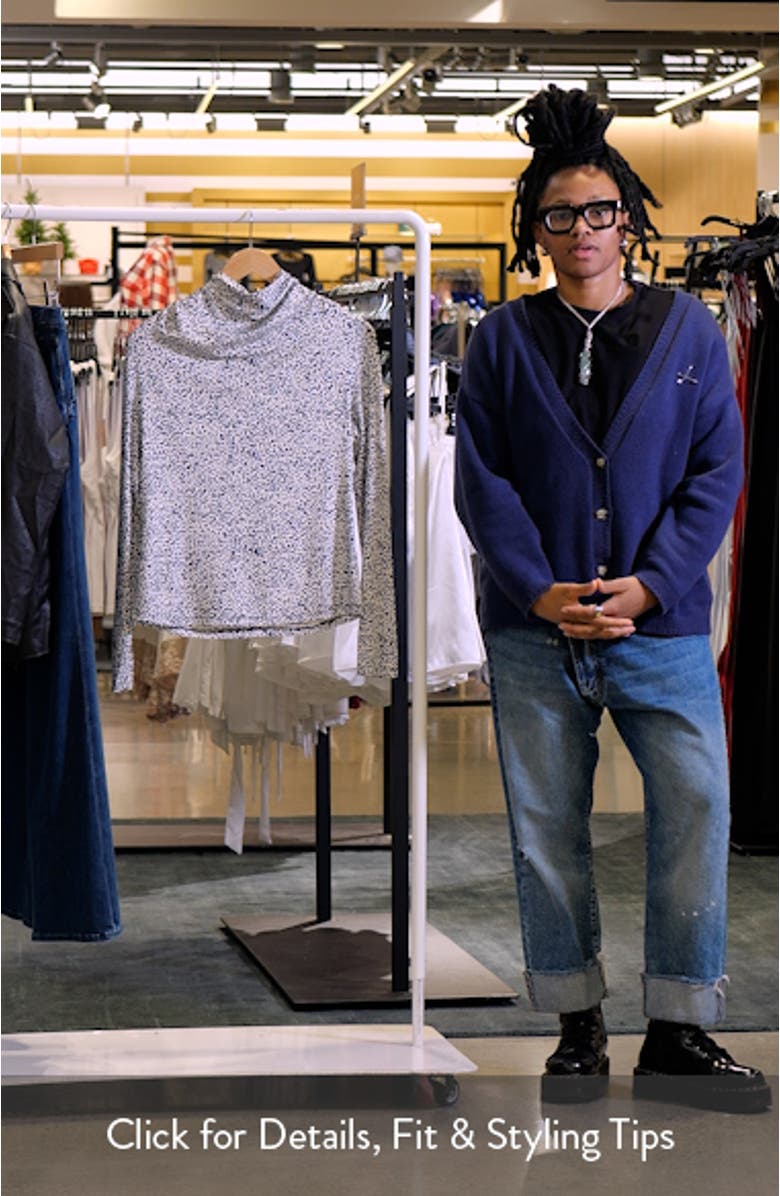 Animal Instinct Draped Neck Long Sleeve Top, sales video thumbnail