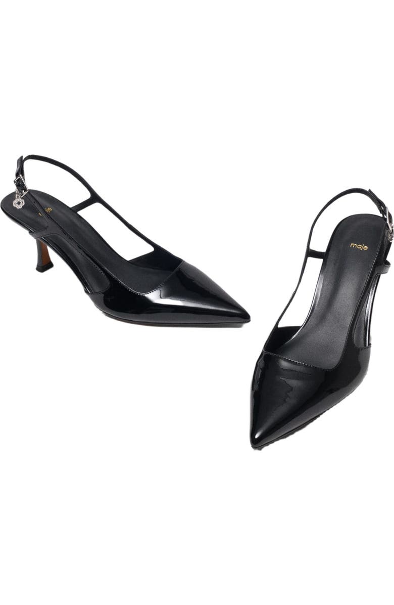 maje Patent leather slingback pumps, Alternate, color, Black