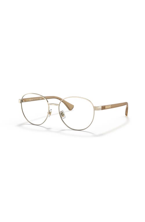Ralph 53mm Round Optical Glasses In Gold