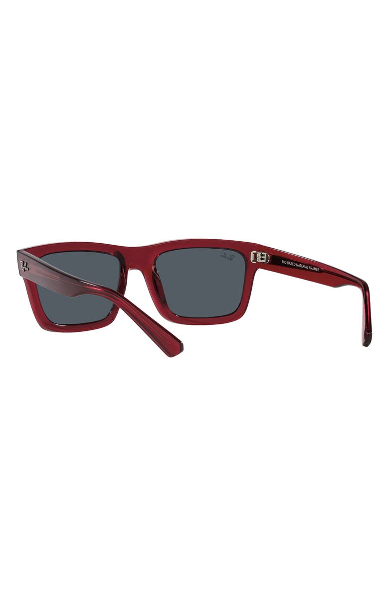Ray-Ban Warren 54mm Rectangular Sunglasses, Alternate, color, Transparent Red