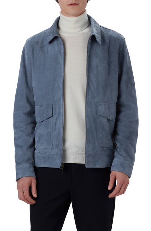 Suede Zip Bomber Jacket