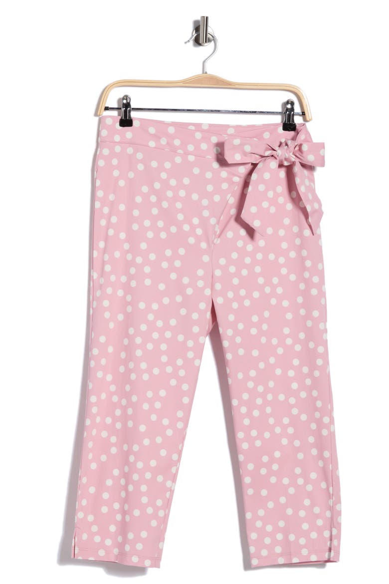 Polka Dot Capri Pants, Main, color, PINK