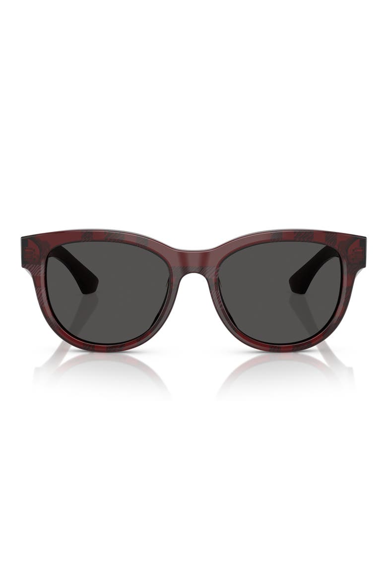 54mm Round Sunglasses, Main, color, MATTE RED