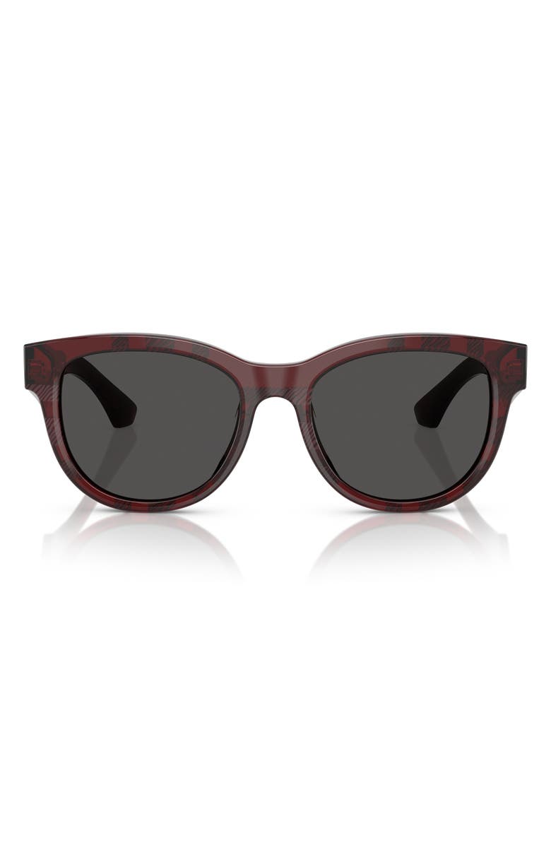 Burberry 54mm Round Sunglasses, Main, color, Matte Red